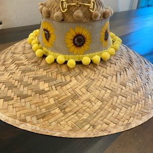 Equestrian straw sun hat